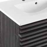 Modway Furniture Render 30" Wall-Mount Bathroom Vanity XRXT Charcoal White EEI-5421-CHA-WHI