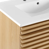 Modway Furniture Render 30" Wall-Mount Bathroom Vanity XRXT Oak White EEI-5421-OAK-WHI