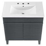 Modway Furniture Render 30" Bathroom Vanity Cabinet XRXT Gray White EEI-5422-GRY-WHI