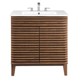 Modway Furniture Render 30" Bathroom Vanity Cabinet EEI-5422-WAL-WHI