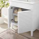 Modway Furniture Render 30" Bathroom Vanity Cabinet XRXT White White EEI-5422-WHI-WHI