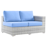 Convene 6-Piece Outdoor Patio Sectional Set Light Gray Light Blue EEI-5450-LGR-LBU