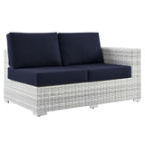 Convene 6-Piece Outdoor Patio Sectional Set Light Gray Navy EEI-5450-LGR-NAV