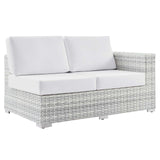 Convene 6-Piece Outdoor Patio Sectional Set Light Gray White EEI-5450-LGR-WHI