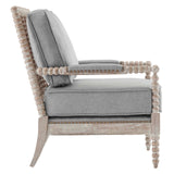 Modway Furniture Revel Upholstered Fabric Armchair XRXT Natural Gray EEI-5452-NAT-LGR