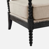 Modway Furniture Revel Upholstered Fabric Armchair XRXT Black Beige EEI-5453-BLK-BEI