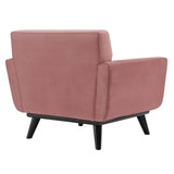 Engage Channel Tufted Performance Velvet Armchair Dusty Rose EEI-5457-DUS