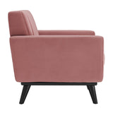 Engage Channel Tufted Performance Velvet Armchair Dusty Rose EEI-5457-DUS