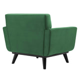 Engage Channel Tufted Performance Velvet Armchair Emerald EEI-5457-EME