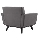 Engage Channel Tufted Performance Velvet Armchair Gray EEI-5457-GRY