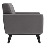 Engage Channel Tufted Performance Velvet Armchair Gray EEI-5457-GRY