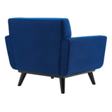 Engage Channel Tufted Performance Velvet Armchair Navy EEI-5457-NAV