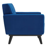 Engage Channel Tufted Performance Velvet Armchair Navy EEI-5457-NAV