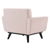 Engage Channel Tufted Performance Velvet Armchair Pink EEI-5457-PNK