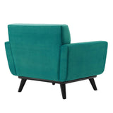 Engage Channel Tufted Performance Velvet Armchair Teal EEI-5457-TEA