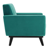 Engage Channel Tufted Performance Velvet Armchair Teal EEI-5457-TEA