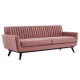 Engage Channel Tufted Performance Velvet Sofa Dusty Rose EEI-5459-DUS