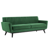 Engage Channel Tufted Performance Velvet Sofa Emerald EEI-5459-EME