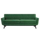 Engage Channel Tufted Performance Velvet Sofa Emerald EEI-5459-EME