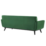 Engage Channel Tufted Performance Velvet Sofa Emerald EEI-5459-EME