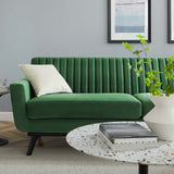 Engage Channel Tufted Performance Velvet Sofa Emerald EEI-5459-EME