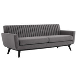 Engage Channel Tufted Performance Velvet Sofa Gray EEI-5459-GRY