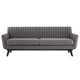 Engage Channel Tufted Performance Velvet Sofa Gray EEI-5459-GRY