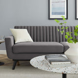 Engage Channel Tufted Performance Velvet Sofa Gray EEI-5459-GRY