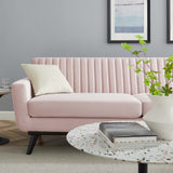 Engage Channel Tufted Performance Velvet Sofa Pink EEI-5459-PNK