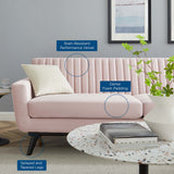 Engage Channel Tufted Performance Velvet Sofa Pink EEI-5459-PNK