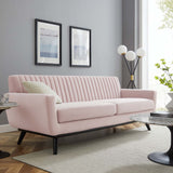 Engage Channel Tufted Performance Velvet Sofa Pink EEI-5459-PNK