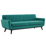 Engage Channel Tufted Performance Velvet Sofa Teal EEI-5459-TEA