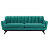 Engage Channel Tufted Performance Velvet Sofa Teal EEI-5459-TEA