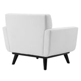 Engage Channel Tufted Fabric Armchair White EEI-5460-WHI