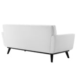 Engage Channel Tufted Fabric Loveseat White EEI-5461-WHI