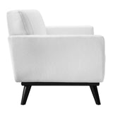 Engage Channel Tufted Fabric Loveseat White EEI-5461-WHI