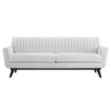 Engage Channel Tufted Fabric Sofa White EEI-5462-WHI