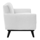 Engage Channel Tufted Fabric Sofa White EEI-5462-WHI