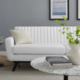 Engage Channel Tufted Fabric Sofa White EEI-5462-WHI