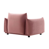 Copious Performance Velvet Armchair Dusty Rose EEI-5472-DUS