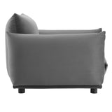 Copious Performance Velvet Armchair Gray EEI-5472-GRY