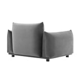 Copious Performance Velvet Armchair Gray EEI-5472-GRY