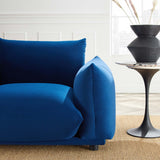 Copious Performance Velvet Armchair Navy EEI-5472-NAV