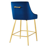 Discern Performance Velvet Counter Stool Navy EEI-5474-NAV