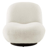 Kindred Upholstered Fabric Swivel Chair Black Ivory EEI-5486-BLK-IVO