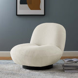 Kindred Upholstered Fabric Swivel Chair Black Ivory EEI-5486-BLK-IVO