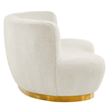 Kindred Upholstered Fabric Sofa Gold Ivory EEI-5487-GLD-IVO