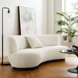 Kindred Upholstered Fabric Sofa Black Ivory EEI-5488-BLK-IVO