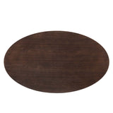 Lippa 60" Oval Wood Dining Table Gold Cherry Walnut EEI-5524-GLD-CHE