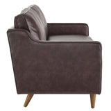 Impart Genuine Leather Sofa Brown EEI-5553-BRN